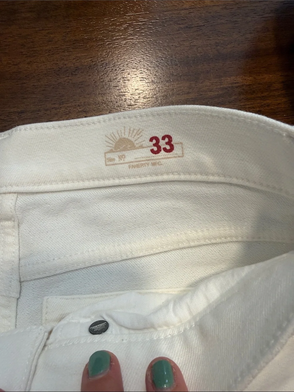 Faherty Slim Jeans in Off-White